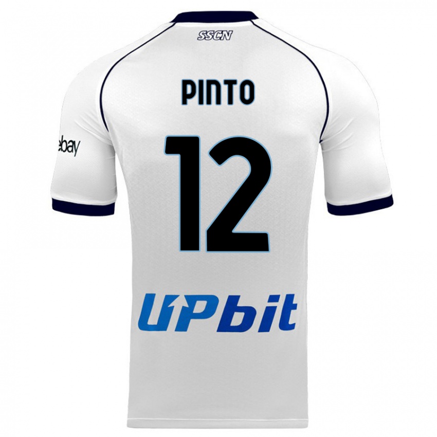 Niño Camiseta Ciro Pinto #12 Blanco 2ª Equipación 2023/24 La Camisa Perú