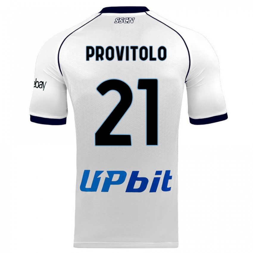 Niño Camiseta Vincenzo Provitolo #21 Blanco 2ª Equipación 2023/24 La Camisa Perú