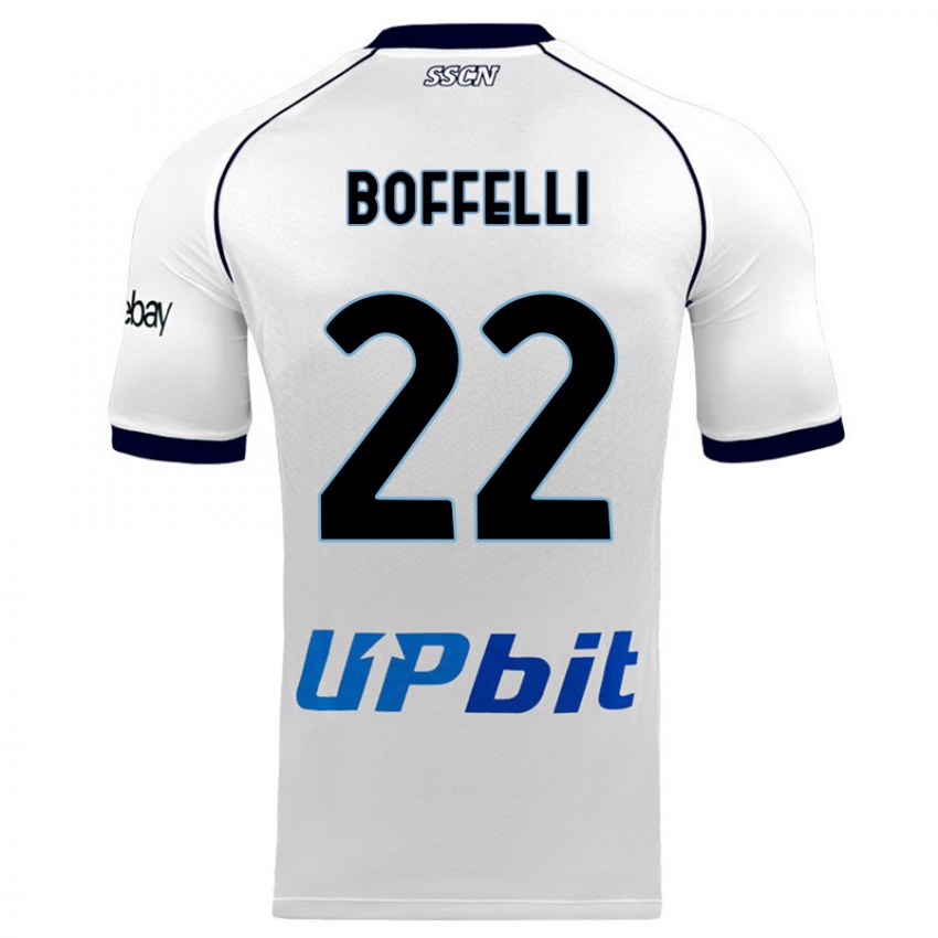 Niño Camiseta Valerio Boffelli #22 Blanco 2ª Equipación 2023/24 La Camisa Perú