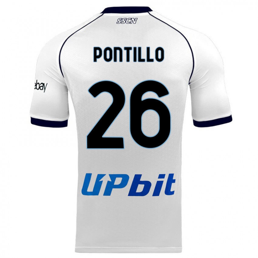 Niño Camiseta Pasquale Pontillo #26 Blanco 2ª Equipación 2023/24 La Camisa Perú