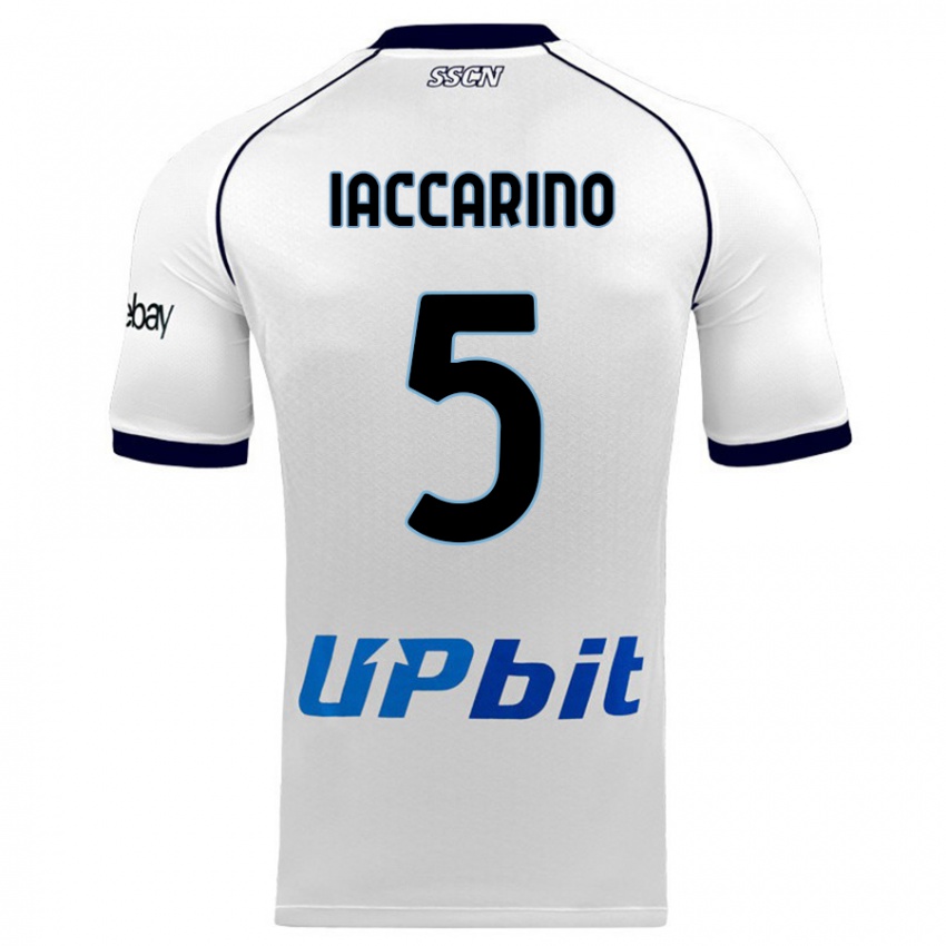 Niño Camiseta Gennaro Iaccarino #5 Blanco 2ª Equipación 2023/24 La Camisa Perú