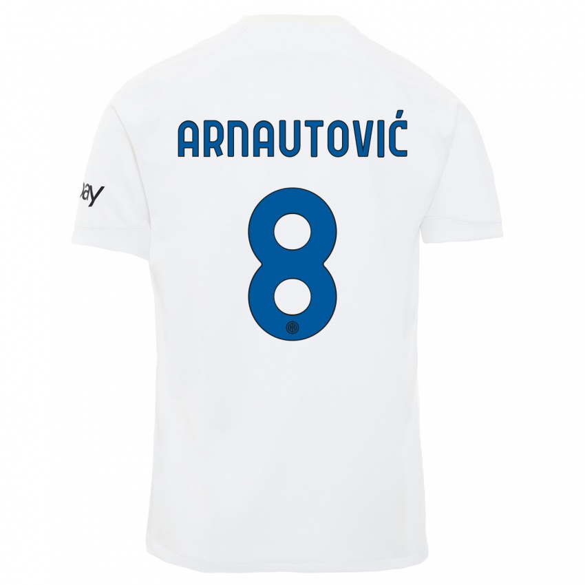 Niño Camiseta Marko Arnautovic #8 Blanco 2ª Equipación 2023/24 La Camisa Perú