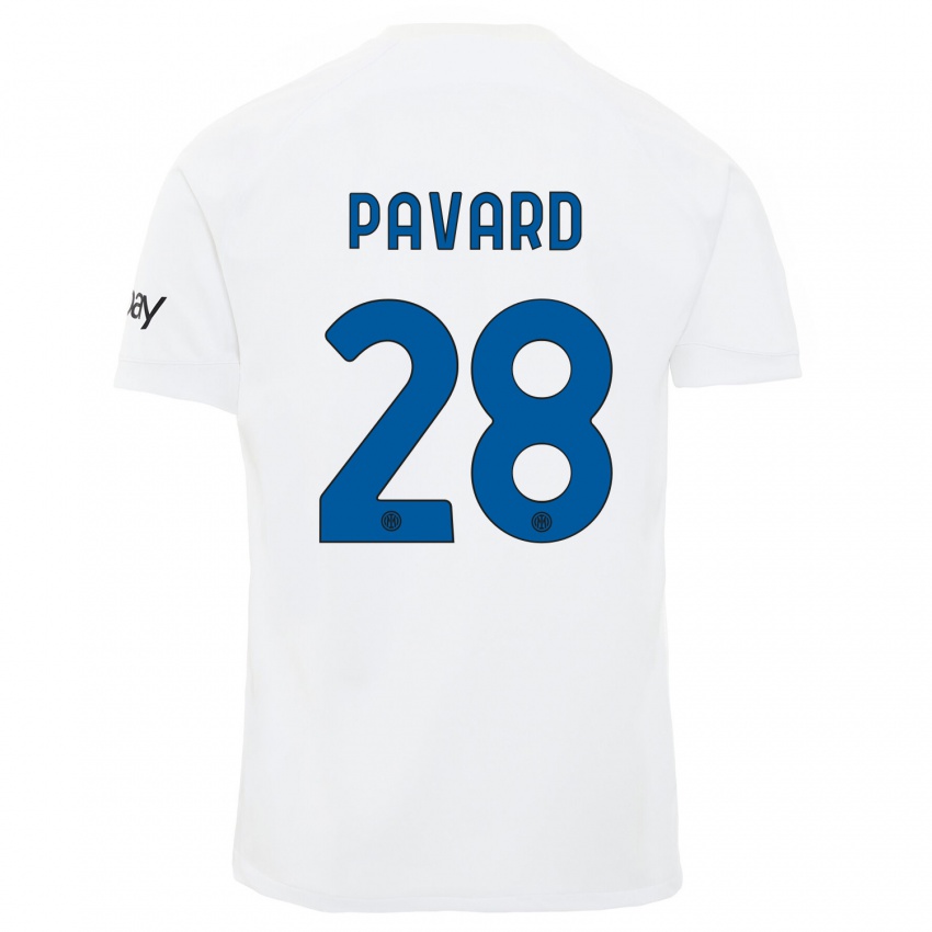 Niño Camiseta Benjamin Pavard #28 Blanco 2ª Equipación 2023/24 La Camisa Perú