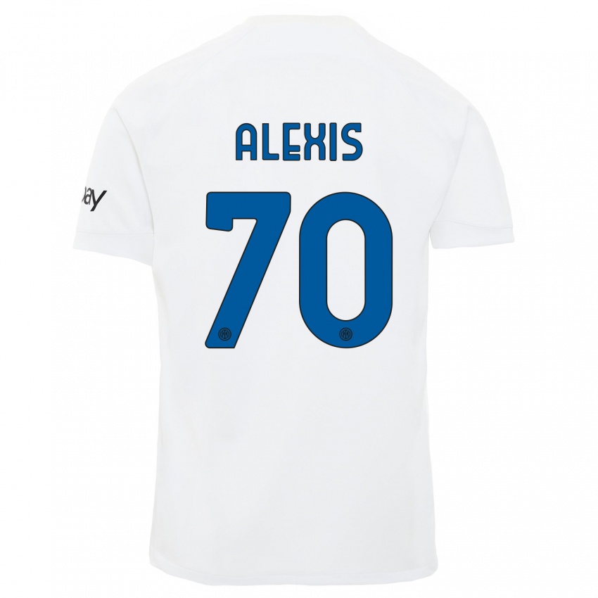 Niño Camiseta Alexis Sanchez #70 Blanco 2ª Equipación 2023/24 La Camisa Perú