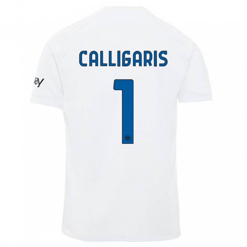 Niño Camiseta Alessandro Calligaris #1 Blanco 2ª Equipación 2023/24 La Camisa Perú