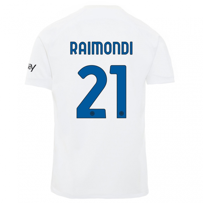 Niño Camiseta Paolo Raimondi #21 Blanco 2ª Equipación 2023/24 La Camisa Perú