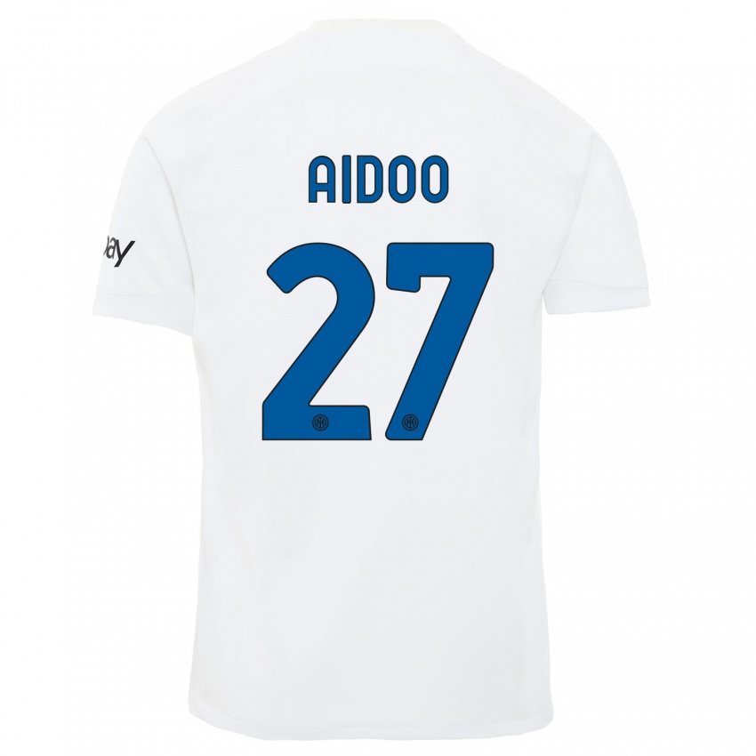 Niño Camiseta Mike Aidoo #27 Blanco 2ª Equipación 2023/24 La Camisa Perú