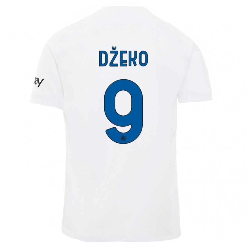 Niño Camiseta Edin Dzeko #9 Blanco 2ª Equipación 2023/24 La Camisa Perú