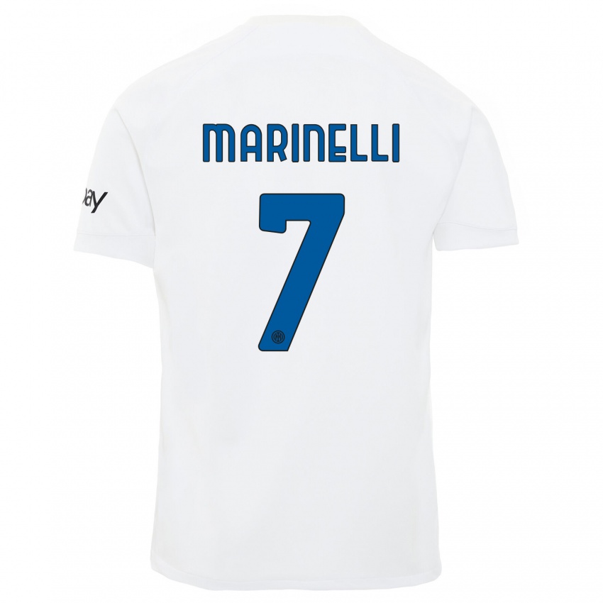 Niño Camiseta Gloria Marinelli #7 Blanco 2ª Equipación 2023/24 La Camisa Perú