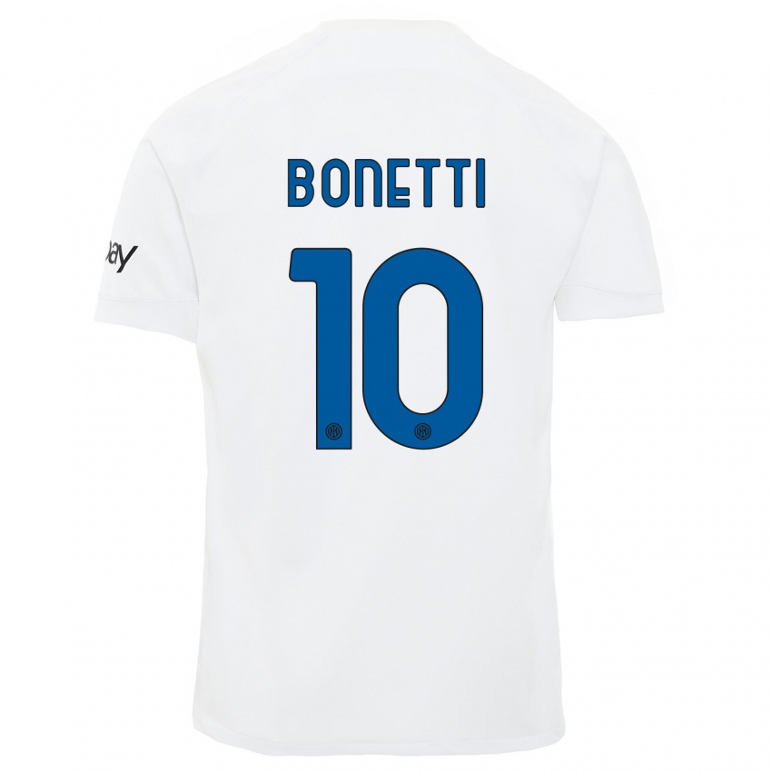 Niño Camiseta Tatiana Bonetti #10 Blanco 2ª Equipación 2023/24 La Camisa Perú