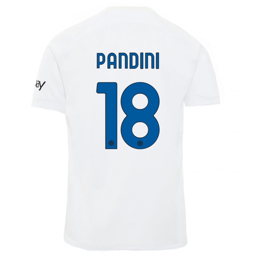 Niño Camiseta Marta Pandini #18 Blanco 2ª Equipación 2023/24 La Camisa Perú