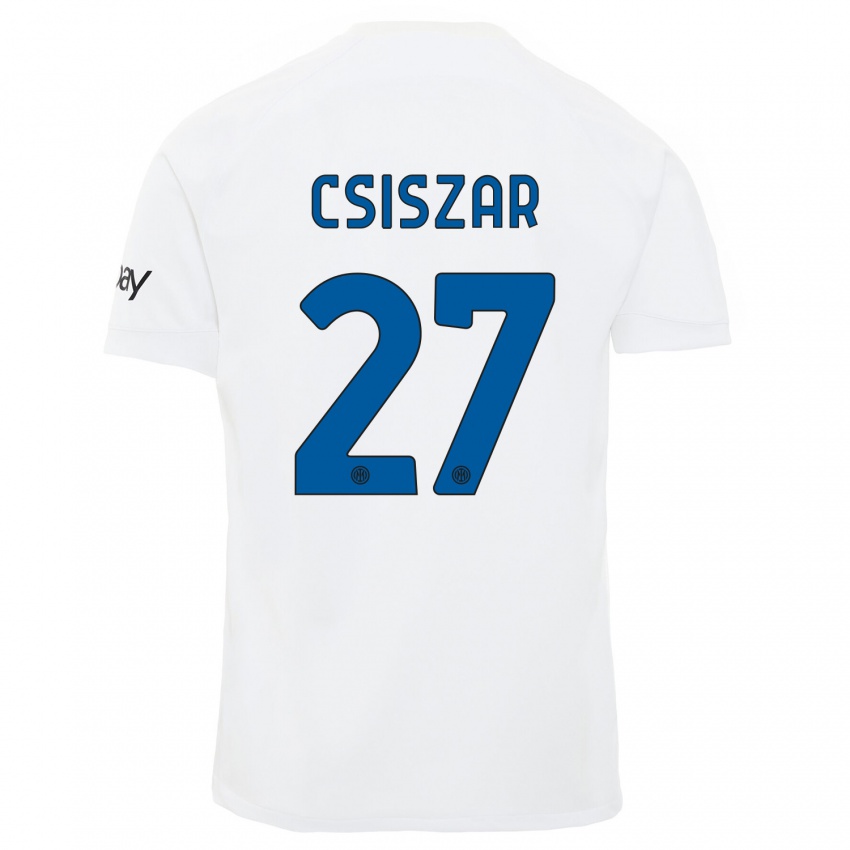 Niño Camiseta Henrietta Csiszar #27 Blanco 2ª Equipación 2023/24 La Camisa Perú