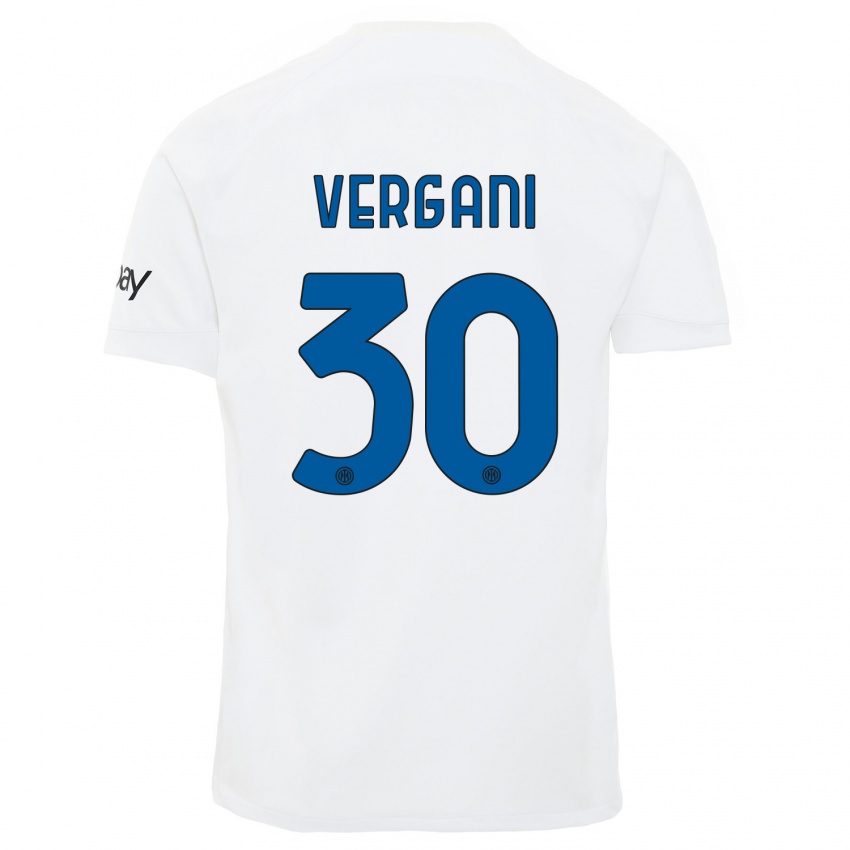 Niño Camiseta Bianca Vergani #30 Blanco 2ª Equipación 2023/24 La Camisa Perú