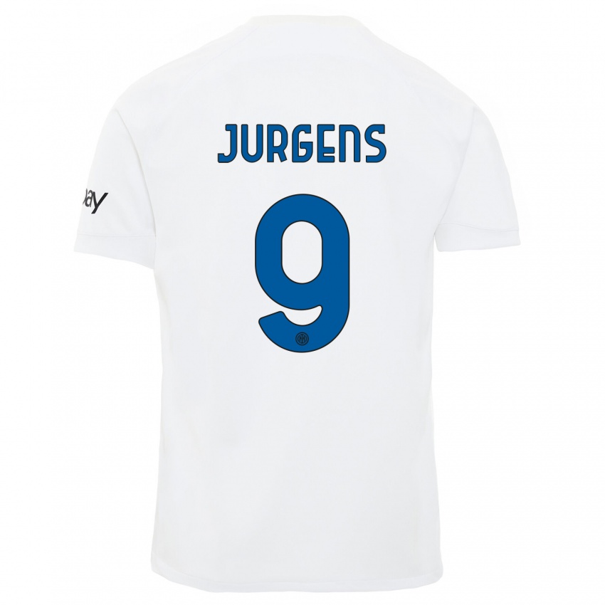 Niño Camiseta Oliver Jurgens #9 Blanco 2ª Equipación 2023/24 La Camisa Perú