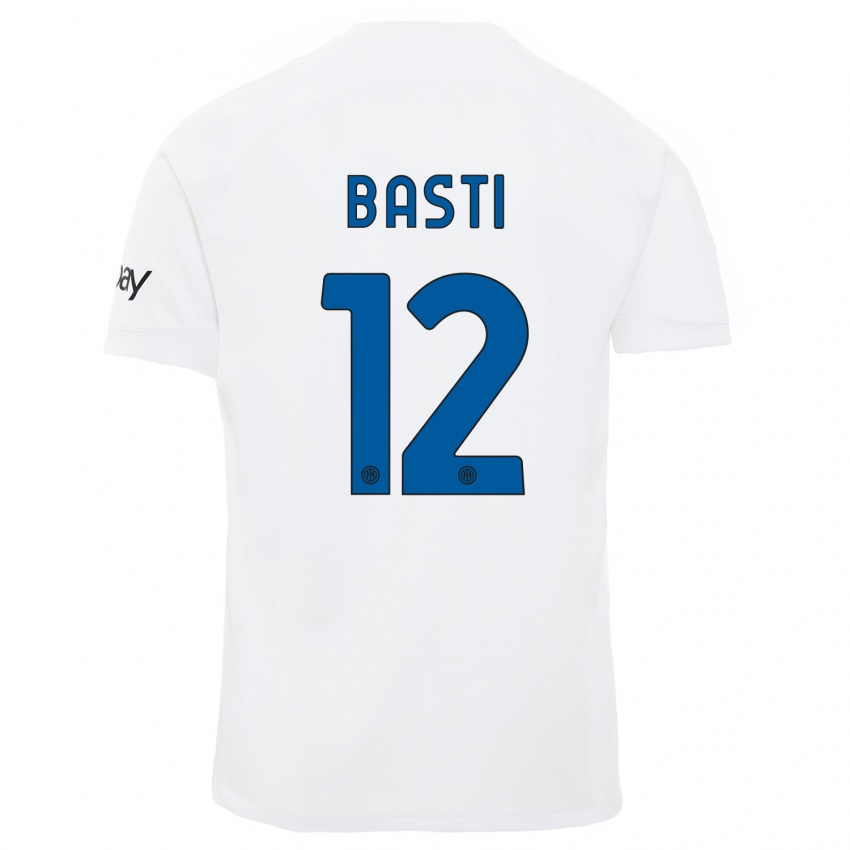 Niño Camiseta Matteo Basti #12 Blanco 2ª Equipación 2023/24 La Camisa Perú