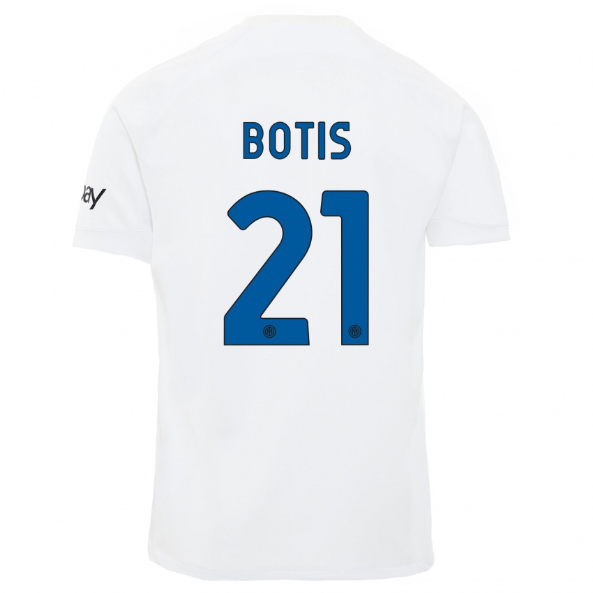 Niño Camiseta Nikolaos Botis #21 Blanco 2ª Equipación 2023/24 La Camisa Perú