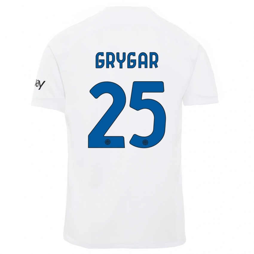 Niño Camiseta Samuel Grygar #25 Blanco 2ª Equipación 2023/24 La Camisa Perú