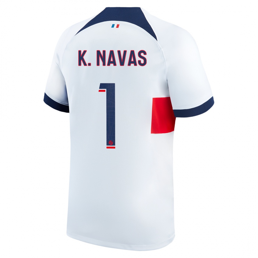 Niño Camiseta Keylor Navas #1 Blanco 2ª Equipación 2023/24 La Camisa Perú