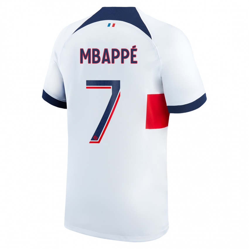 Niño Camiseta Kylian Mbappe #7 Blanco 2ª Equipación 2023/24 La Camisa Perú