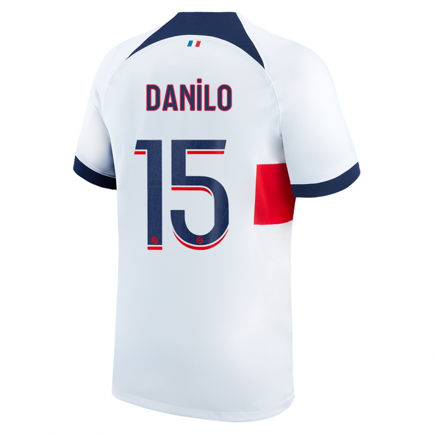 Niño Camiseta Danilo Pereira #15 Blanco 2ª Equipación 2023/24 La Camisa Perú