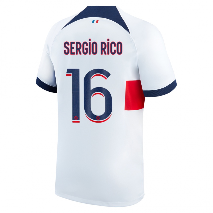 Niño Camiseta Sergio Rico #16 Blanco 2ª Equipación 2023/24 La Camisa Perú