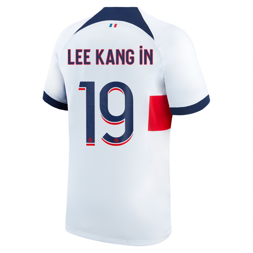 Niño Camiseta Kang-In Lee #19 Blanco 2ª Equipación 2023/24 La Camisa Perú