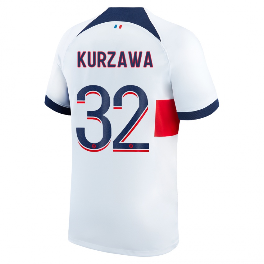 Niño Camiseta Layvin Kurzawa #32 Blanco 2ª Equipación 2023/24 La Camisa Perú