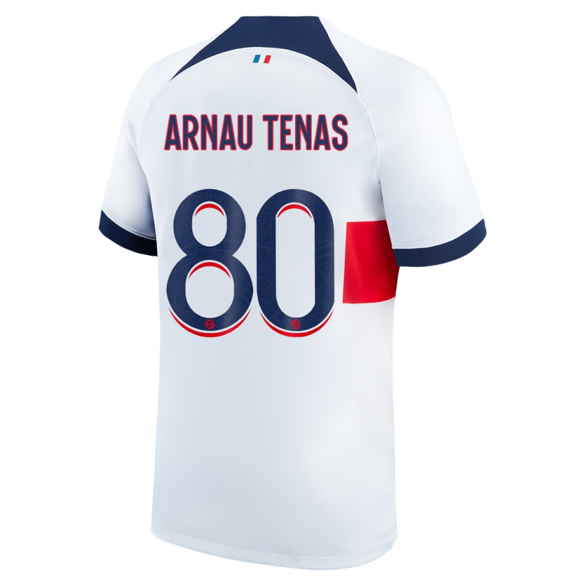 Niño Camiseta Arnau Tenas #80 Blanco 2ª Equipación 2023/24 La Camisa Perú