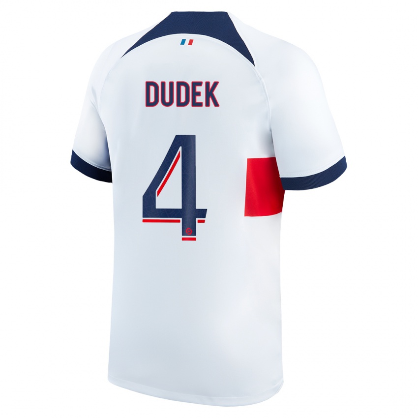 Niño Camiseta Paulina Dudek #4 Blanco 2ª Equipación 2023/24 La Camisa Perú