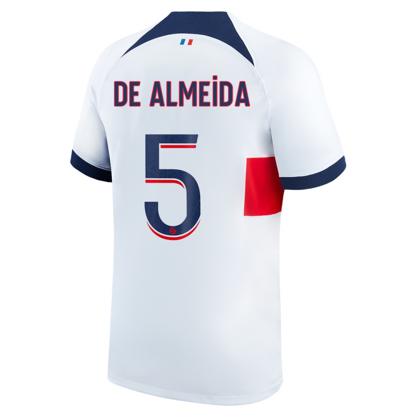 Niño Camiseta Elisa De Almeida #5 Blanco 2ª Equipación 2023/24 La Camisa Perú