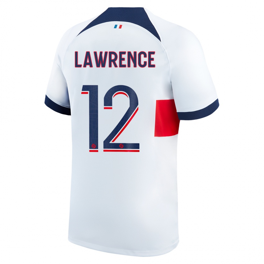 Niño Camiseta Ashley Lawrence #12 Blanco 2ª Equipación 2023/24 La Camisa Perú