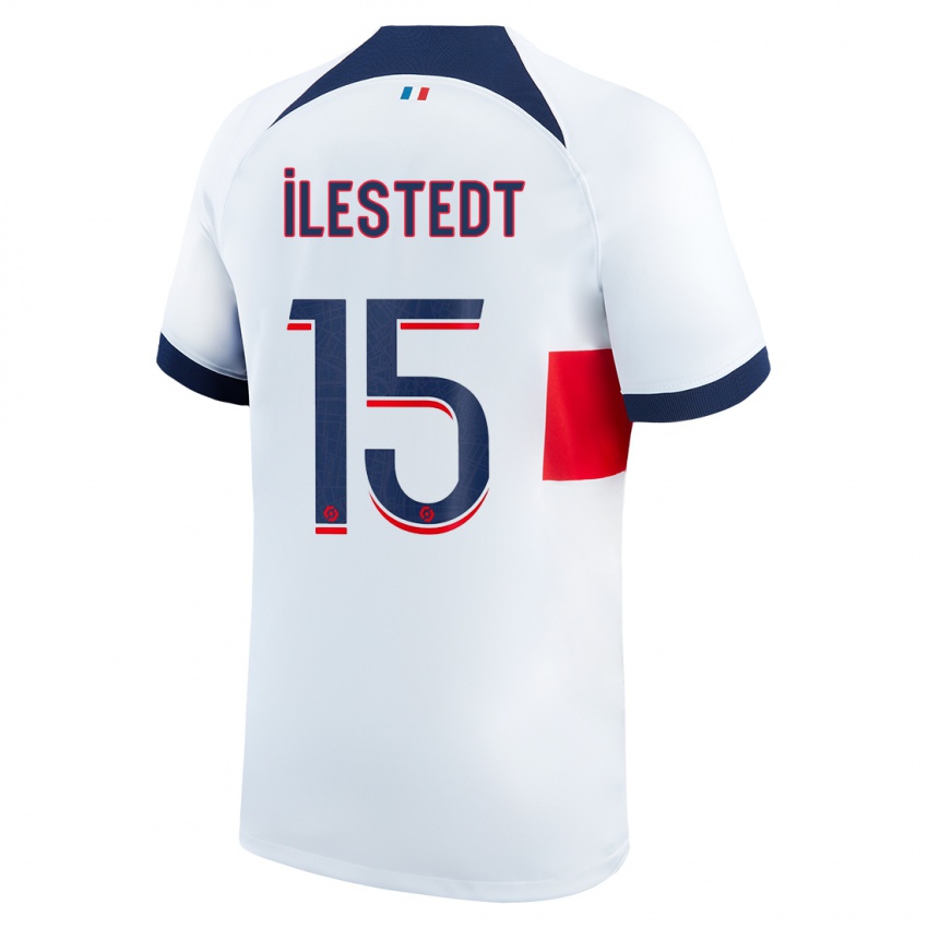 Niño Camiseta Amanda Ilestedt #15 Blanco 2ª Equipación 2023/24 La Camisa Perú