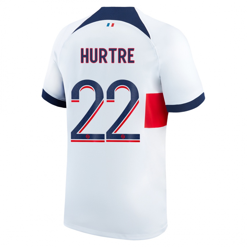 Niño Camiseta Oceane Hurtre #22 Blanco 2ª Equipación 2023/24 La Camisa Perú