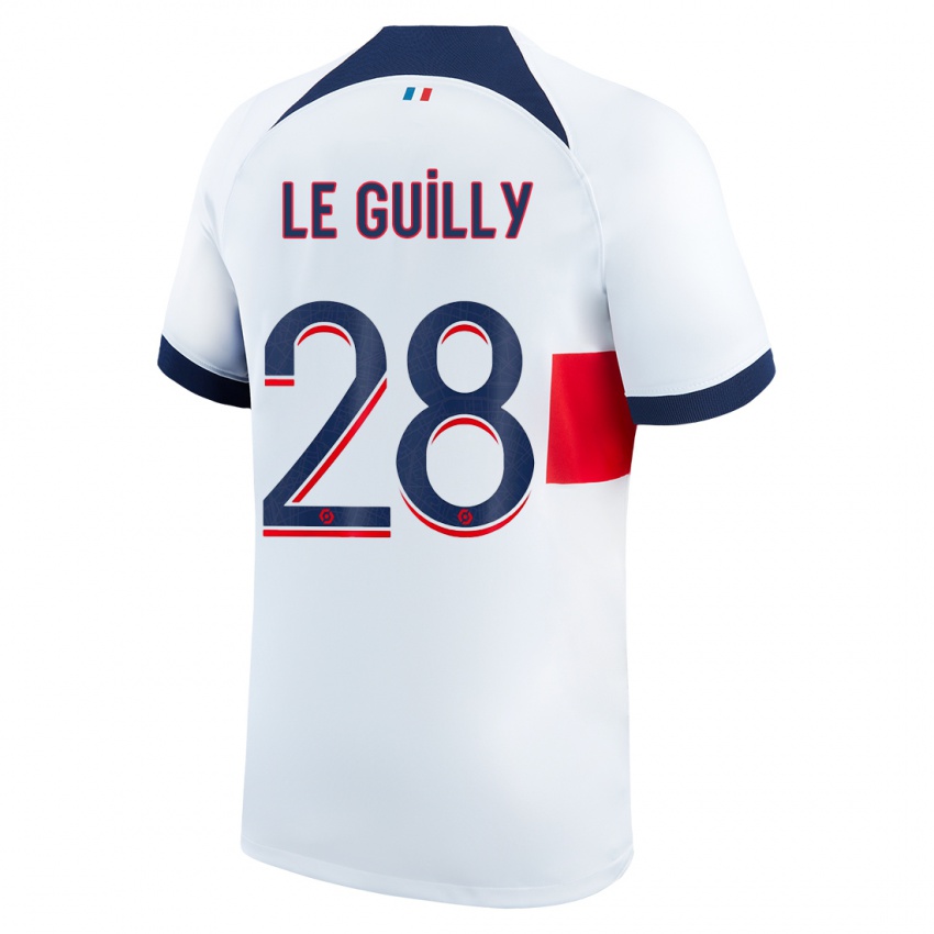 Niño Camiseta Jade Le Guilly #28 Blanco 2ª Equipación 2023/24 La Camisa Perú