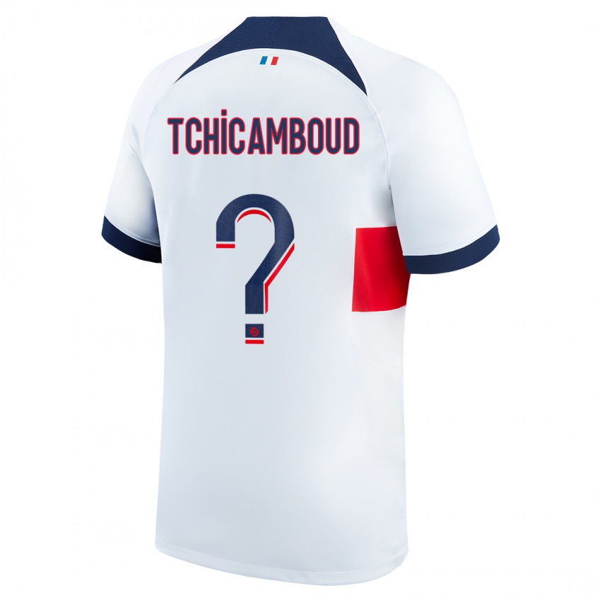 Niño Camiseta Queyrell Tchicamboud #0 Blanco 2ª Equipación 2023/24 La Camisa Perú