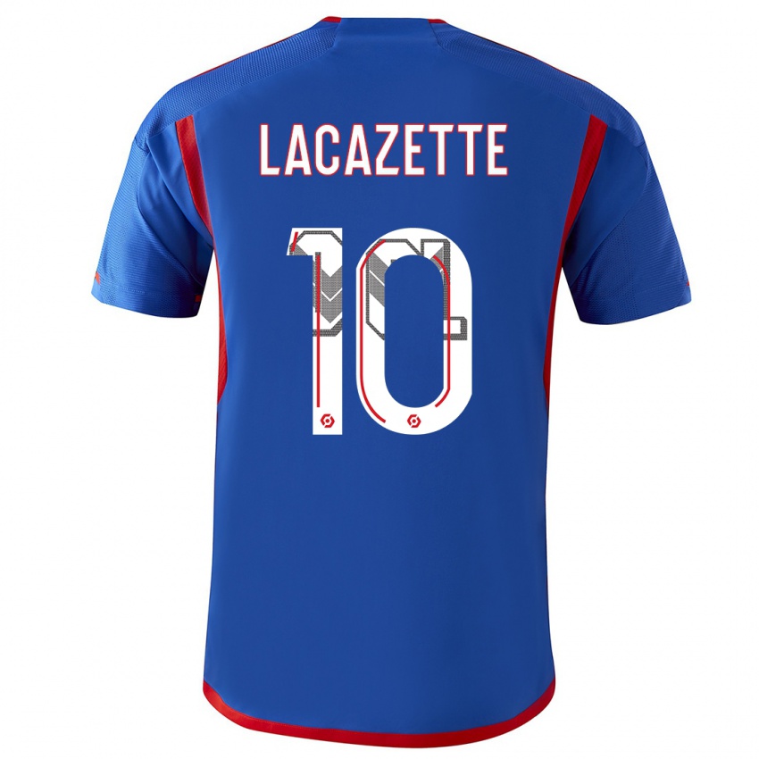 Niño Camiseta Alexandre Lacazette #10 Azul Rojo 2ª Equipación 2023/24 La Camisa Perú