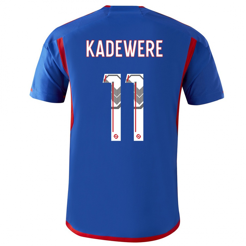 Niño Camiseta Tino Kadewere #11 Azul Rojo 2ª Equipación 2023/24 La Camisa Perú