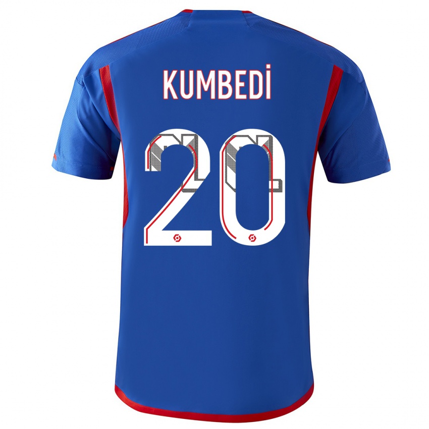 Niño Camiseta Saël Kumbedi #20 Azul Rojo 2ª Equipación 2023/24 La Camisa Perú