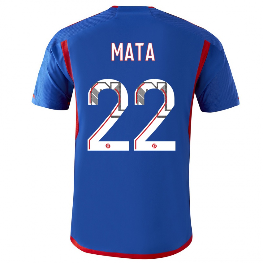 Niño Camiseta Clinton Mata #22 Azul Rojo 2ª Equipación 2023/24 La Camisa Perú