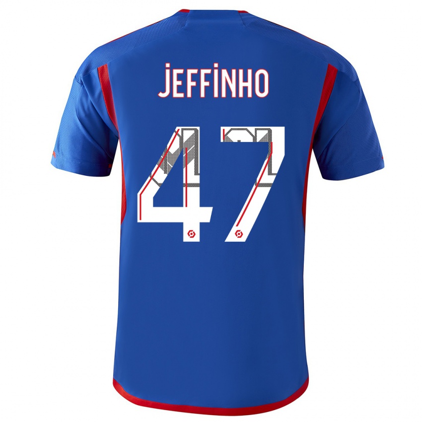 Niño Camiseta Jeffinho #47 Azul Rojo 2ª Equipación 2023/24 La Camisa Perú