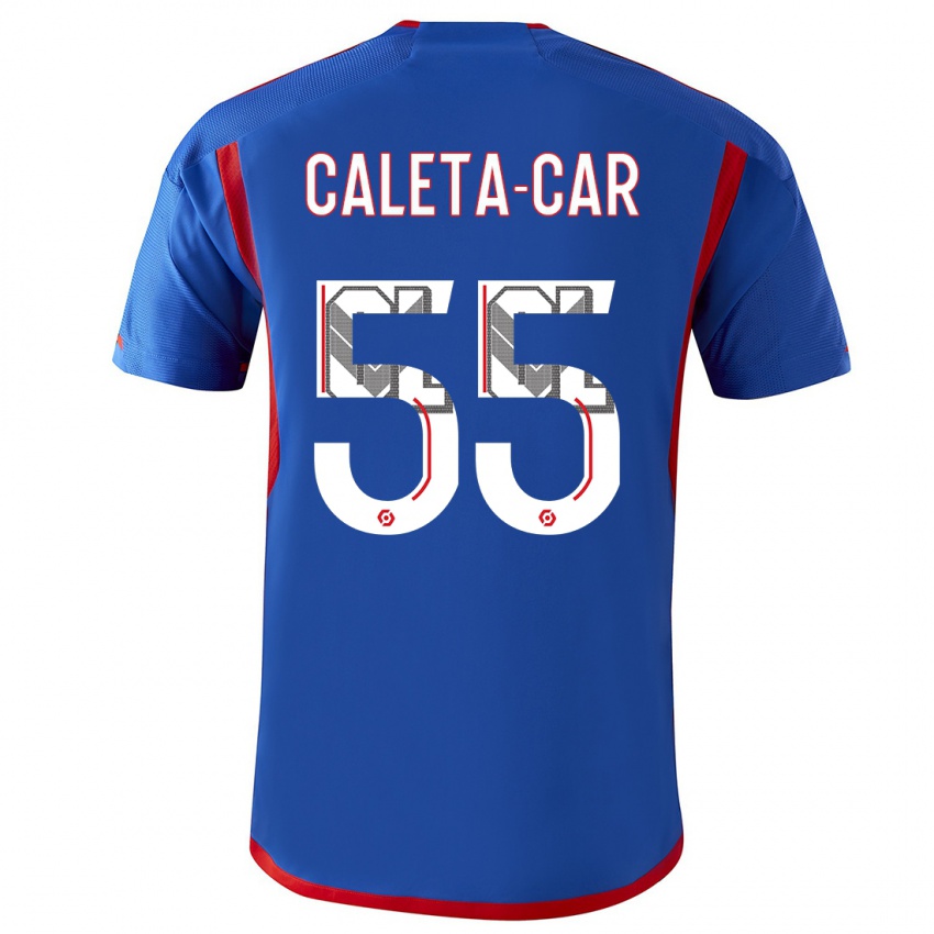 Niño Camiseta Duje Caleta-Car #55 Azul Rojo 2ª Equipación 2023/24 La Camisa Perú