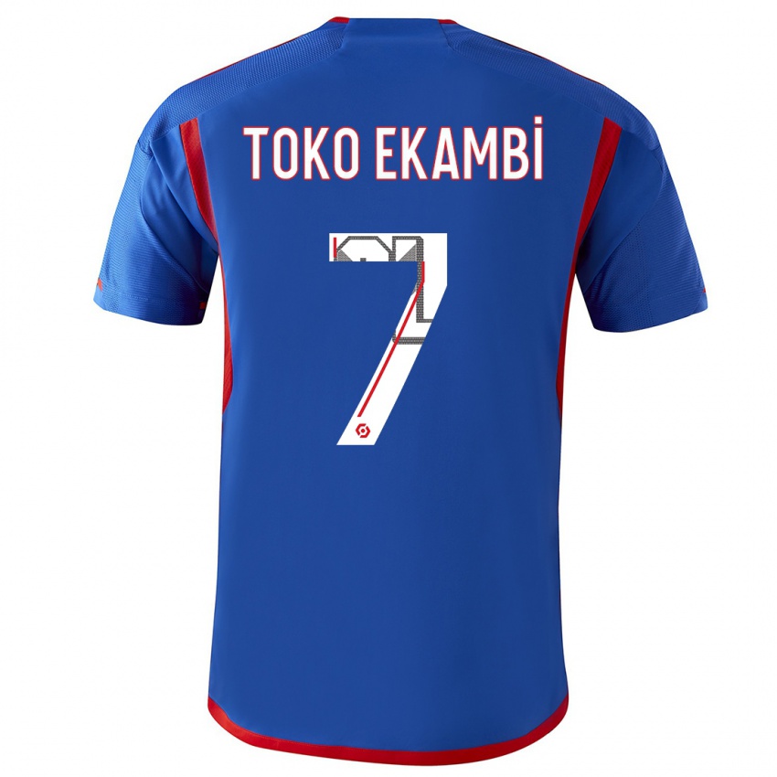 Niño Camiseta Karl Toko Ekambi #7 Azul Rojo 2ª Equipación 2023/24 La Camisa Perú