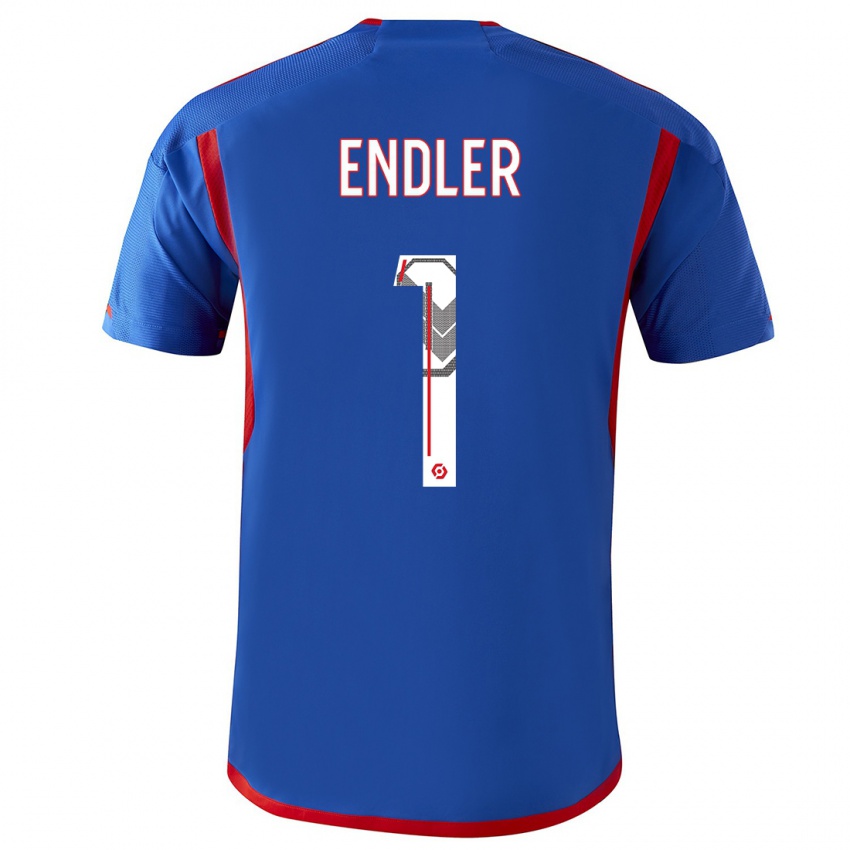 Niño Camiseta Christiane Endler #1 Azul Rojo 2ª Equipación 2023/24 La Camisa Perú