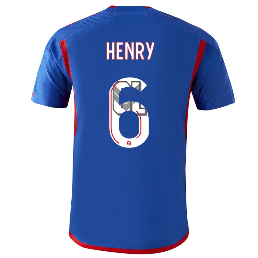 Niño Camiseta Amandine Henry #6 Azul Rojo 2ª Equipación 2023/24 La Camisa Perú