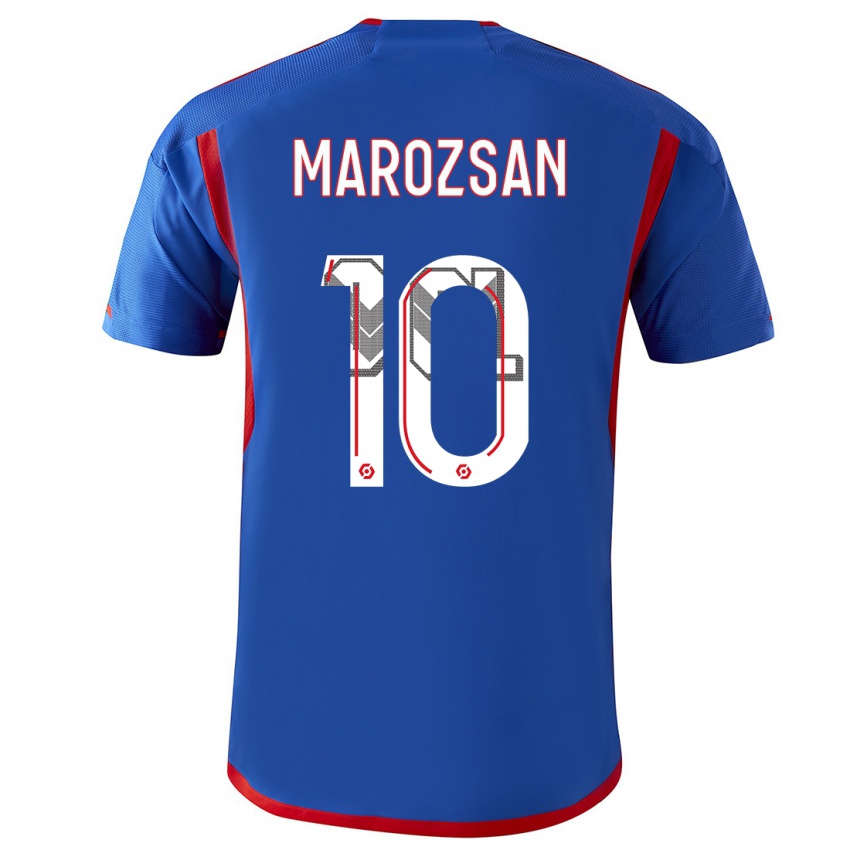 Niño Camiseta Dzsenifer Marozsan #10 Azul Rojo 2ª Equipación 2023/24 La Camisa Perú