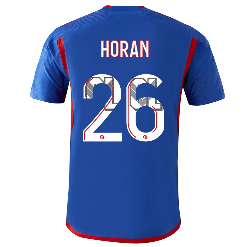 Niño Camiseta Lindsey Horan #26 Azul Rojo 2ª Equipación 2023/24 La Camisa Perú