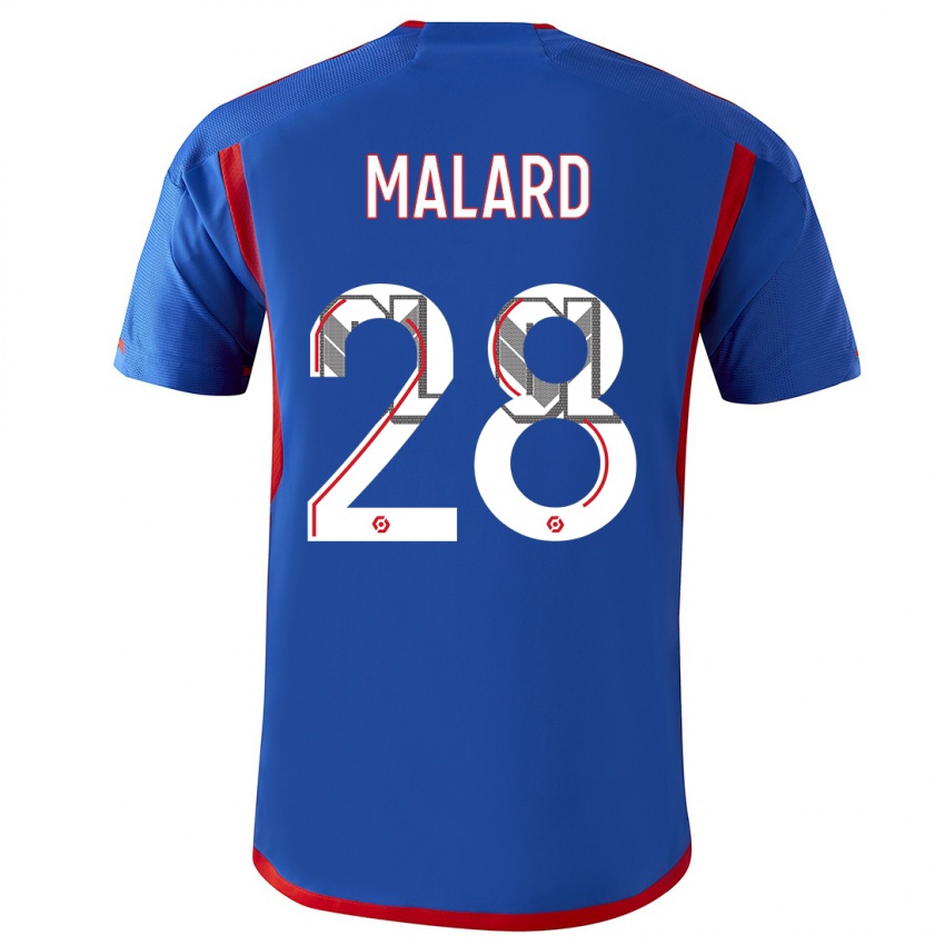 Niño Camiseta Melvine Malard #28 Azul Rojo 2ª Equipación 2023/24 La Camisa Perú