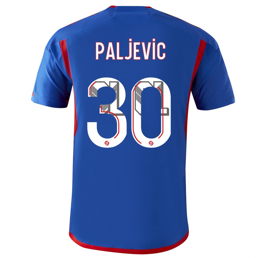 Niño Camiseta Alyssia Paljevic #30 Azul Rojo 2ª Equipación 2023/24 La Camisa Perú