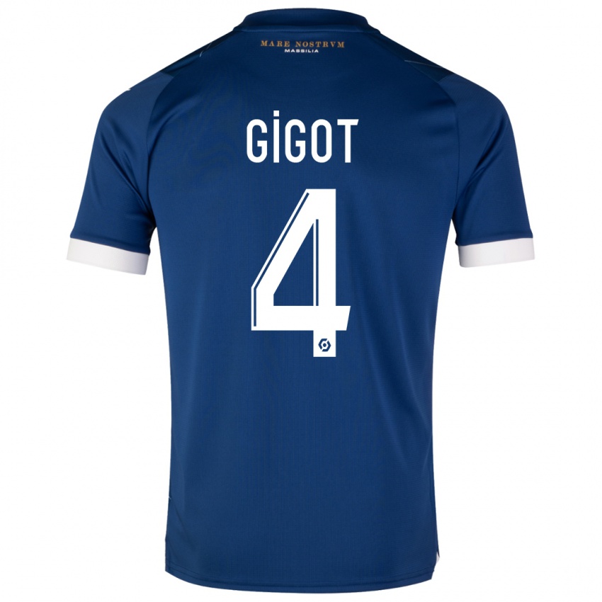 Niño Camiseta Samuel Gigot #4 Azul Oscuro 2ª Equipación 2023/24 La Camisa Perú