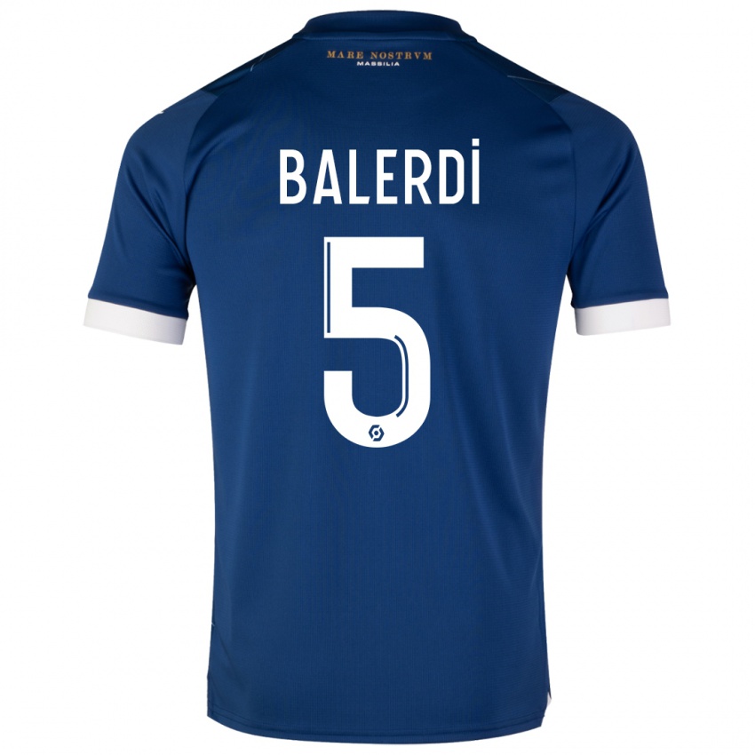 Niño Camiseta Leonardo Balerdi #5 Azul Oscuro 2ª Equipación 2023/24 La Camisa Perú